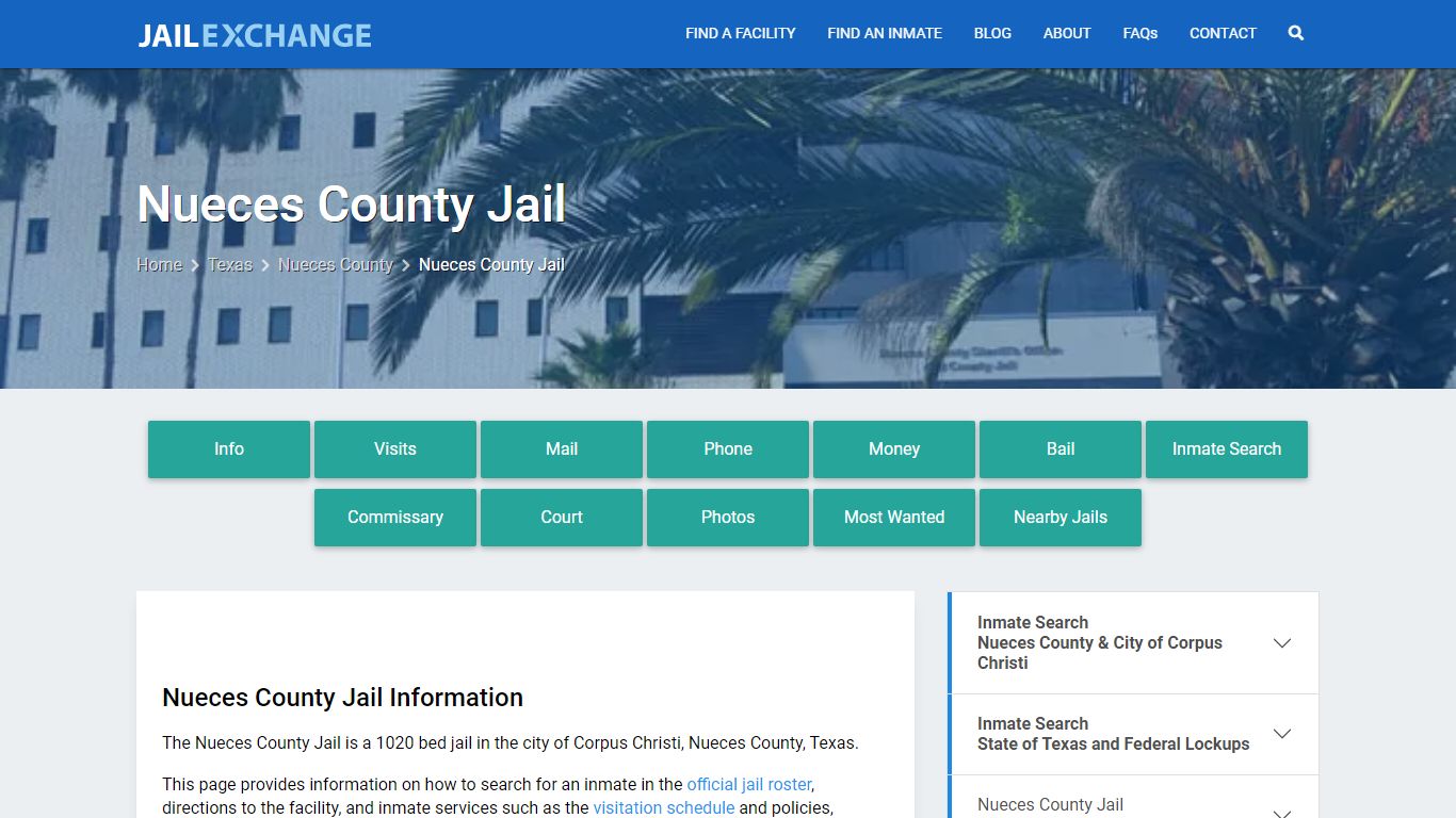 Nueces County Jail, TX Inmate Search, Information